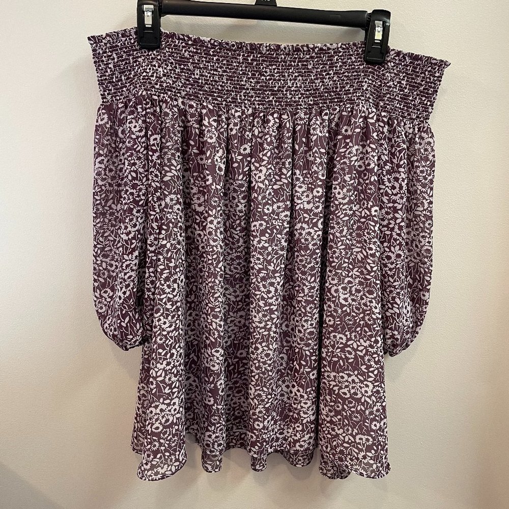 LOFT floral off the shoulder top